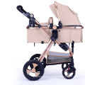 2018 Fashion baby stroller Luxury Leather Baby Stroller hot selling 3 in 1 or 2 in 1 baby pram